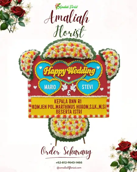 Papan Bunga Pernikahan Kledung